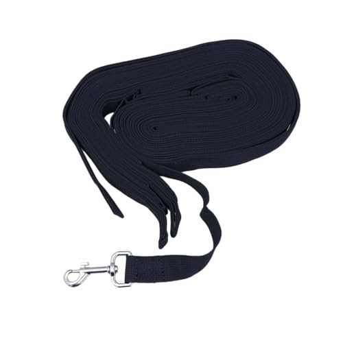CORHAD Hundetrainingsleine Schwarz Langlebige Schleppleine mit Chrom Karabiner Komfortabler Griff Robuste Hundeleine für Welpen Haustiertraining von CORHAD