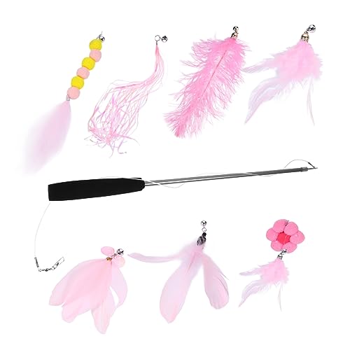 CORHAD 7stücke Pet Cat Toy Angel Mit Wechselbaren Köpfen Interaktives Katzenspielzeug Für Gesunde Bewegung Fördert Das Spielen Und Hilft Katzen Zu Bleiben Für Spiel Und Spaß von CORHAD