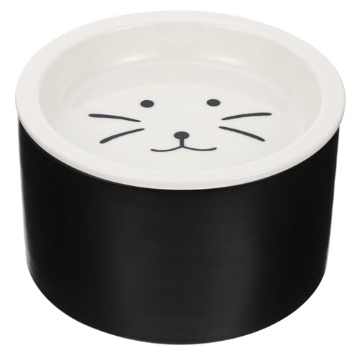 CORHAD Keramik Futternapf für Katzen und Hunde Langlebige Futterschale für Futter und Wasser Kratzfest Leicht zu Reinigen Komfortabel für Kätzchen und Haustiere Schwarzes Design von CORHAD