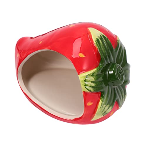 CORHAD Ceramic Hamster Nest Für Kleine Haustiere Kühlendes Bequemes Schlafnest Aus Keramik Im Erdbeerdesign Für Hamster Und Andere Kleintiere Leicht Zu Reinigen Und Vielseitig CORHAD Ceramic Hamster Nest Für Kleine Haustiere Kühlendes Bequemes Schlafnest Aus Keramik Im Erdbeerdesign Für Hamster Und Andere Kleintiere Leicht Zu Reinigen Und Vielseitig von CORHAD