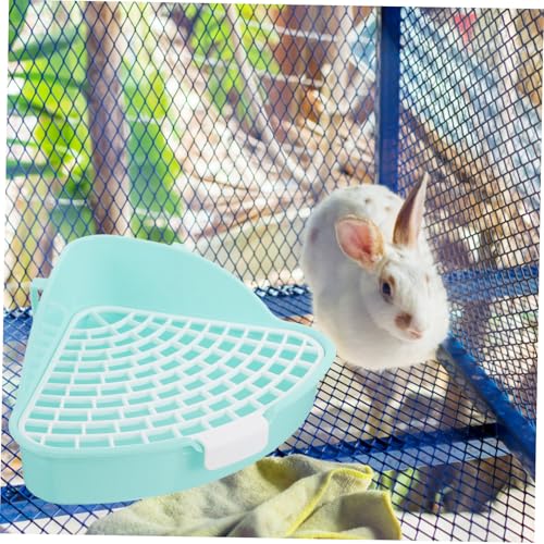 CORHAD Kleines Dreieckiges Haustier trainingsklo für Kaninchen Hamster Chinchilla Abnehmbares Einfach zu Reinigen als Katzentoilette Ecke für Kleintiere von CORHAD