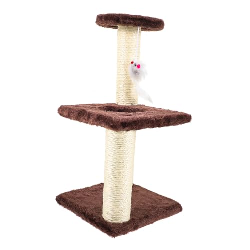 CORHAD Katzenkratzbaum Mit Pendelspielzeug Lagiger Dekorativer Kratzbaum Für Große Katzen Robust Und Platzsparend Für Wohnung Geeignet CORHAD Katzenkratzbaum Mit Pendelspielzeug Lagiger Dekorativer Kratzbaum Für Große Katzen Robust Und Platzsparend Für Wohnung Geeignet von CORHAD