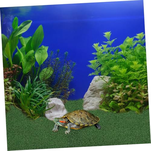 CORHAD Künstliches Grasmatte mit Steigungspad für Schildkröten und Reptilien Aquarium Dekor Schwimmende Terrasse rutschfest Geeignet für Aquarium und Terrarium von CORHAD