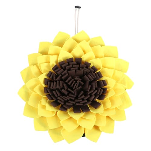 CORHAD Langsame Fütterungsmatte Hund Sonnenblumenform aus Langlebigem Material Stressreduzierendes Schnüffelspielzeug für Hunde und Katzen Fördert Langsames Essen und Geistige von CORHAD