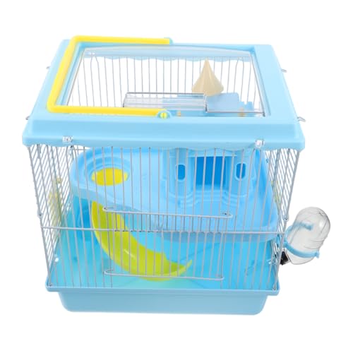 CORHAD Luxuriöser Kleintierkäfig mit Schlossdesign Tragbarer Hamsterkäfig mit Laufrad Rutsche Wasserflasche und Futternapf für Mäuse Meerschweinchen und Hamster Einfach zu Reinigen von CORHAD