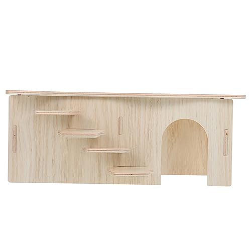 CORHAD Multi-Chamber Hamster Hideout Mit Leiter Geräumiges Hamsterhaus Für Kleintiere Sicheres Versteck Und Entspannen Geeignet Für Hamster Und Andere Nager von CORHAD