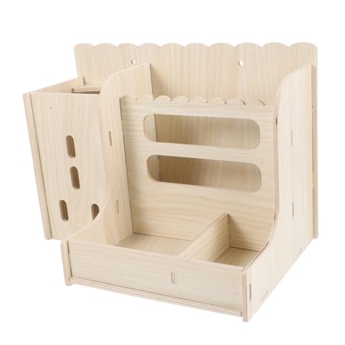 CORHAD Mehrzweck Holzhalter Futterstation für Kaninchen Meerschweinchen Hamster Kleintiere Robust Langlebig aus Holz für Sauberes Füttern im Käfig Geeignet von CORHAD
