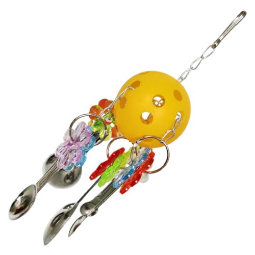 CORHAD Hängendes Papageienspielzeug für Vögel Kauspielzeug mit Glocke Käfiganhänger für Papageien Buntes Spielzeug für Wellensittiche und Nymphensittiche Langlebig für Mittelgroße Vögel CORHAD Hängendes Papageienspielzeug für Vögel Kauspielzeug mit Glocke Käfiganhänger für Papageien Buntes Spielzeug für Wellensittiche und Nymphensittiche Langlebig für Mittelgroße Vögel von CORHAD
