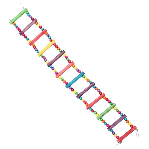 CORHAD Vogel Kletterleiter Spielzeug Für Papageien Lange Holzleiter Für Sittiche Und Wellensittiche Zum Kauen Und Spielen Fördert Gesundheit Und Beschäftigung Leicht Zu Installieren von CORHAD