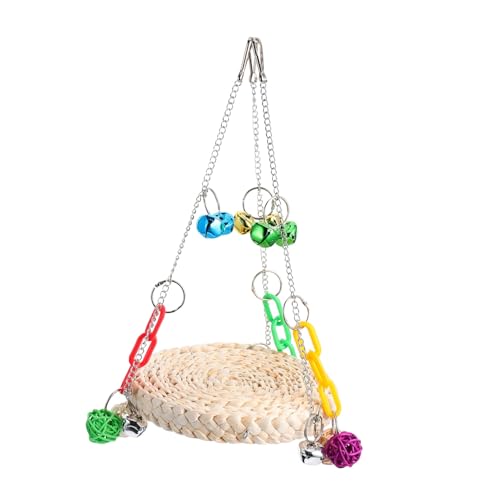 CORHAD Papageien Schaukelsitz Spielzeug Mit Rattanball Und Glocken Hängendes Käfigspielzeug Für Vögel Für Wellensittiche Nymphensittiche Und Andere Kleine Haustiere CORHAD Papageien Schaukelsitz Spielzeug Mit Rattanball Und Glocken Hängendes Käfigspielzeug Für Vögel Für Wellensittiche Nymphensittiche Und Andere Kleine Haustiere von CORHAD