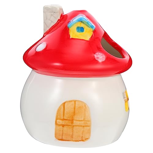 CORHAD Pilznest Aus Keramik Nestbett Für Kleintiere Hamster Verbirgt Sich Hamsterhaus Aus Porzellan Hamsterversteck Für Den Haushalt Hamsterhauskäfig Rattenstreu Kalt Cartoon-Hamster Rot CORHAD Pilznest Aus Keramik Nestbett Für Kleintiere Hamster Verbirgt Sich Hamsterhaus Aus Porzellan Hamsterversteck Für Den Haushalt Hamsterhauskäfig Rattenstreu Kalt Cartoon-Hamster Rot von CORHAD