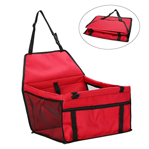 CORHAD Portable Hundetransporttasche für Auto Verstellbarer Hundeautositz mit Praktische Reisetasche für Hunde Rot von CORHAD