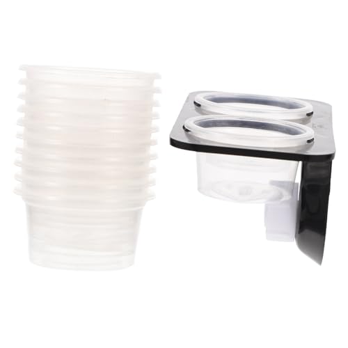 CORHAD Reptilien Futternapf Doppelbehälter mit Saugnapf Transparent Kompakt Leicht und Langlebig Abnehmbare Schalen für Futter und Wasser Geeignet für Amphibien und Echsen im Terrarium CORHAD Reptilien Futternapf Doppelbehälter mit Saugnapf Transparent Kompakt Leicht und Langlebig Abnehmbare Schalen für Futter und Wasser Geeignet für Amphibien und Echsen im Terrarium von CORHAD