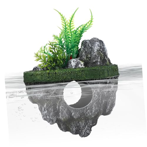 CORHAD Schwebender Aquarium Deko Stein Natürliche Künstliche Felsen für Fischbecken Langlebig Realistische Rockery Dekoration Einfach zu Reinigen Perfektes Versteck für Fische von CORHAD