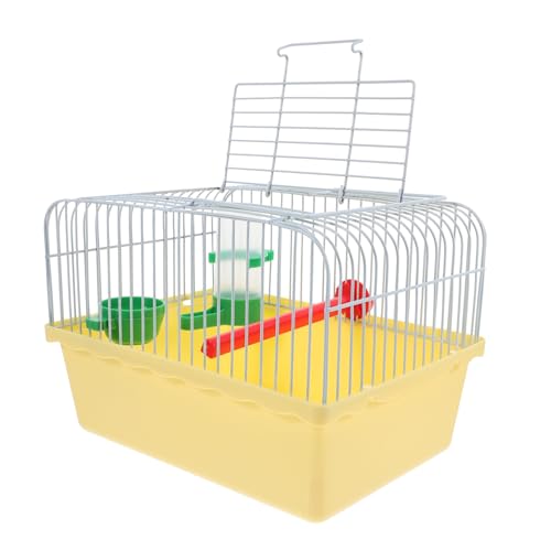 CORHAD Kleiner Vogelkäfig Für Papageien Tragbarer Reisekäfig Sitzstange Futterbox Und Tränke Ara-vogelkäfig Gelb CORHAD Kleiner Vogelkäfig Für Papageien Tragbarer Reisekäfig Sitzstange Futterbox Und Tränke Ara-vogelkäfig Gelb von CORHAD