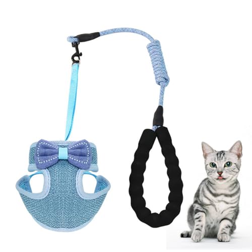 CORHAD Verstellbares Katzengeschirr mit Schleifen Design Atmungsaktives Leichtes Katzenweste Geschirr Brustgeschirr für Katzen Weiches Material Modisches Haustierzubehör CORHAD Verstellbares Katzengeschirr mit Schleifen Design Atmungsaktives Leichtes Katzenweste Geschirr Brustgeschirr für Katzen Weiches Material Modisches Haustierzubehör von CORHAD