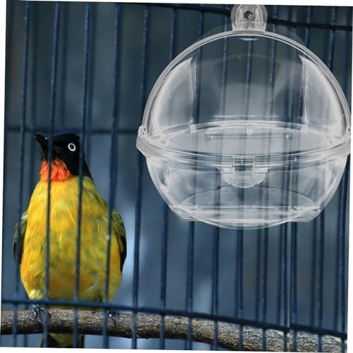 CORHAD Vogelbad Hängende Badewanne für Wellensittiche und Papageien Bpa Freies Transparentes Vogelkäfig Badebecken mit Glatten Kanten Auslaufsicher und Einfach zu Montieren für von CORHAD