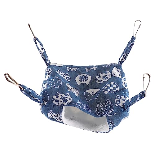 CORHAD Süßer Hamster-hängematte Für Kleintiere Bequemer Schlafsack Aus Hochwertigem Material Für Hamster Ratten Und Andere Nager Blauer Atmungsaktiver Schlafplatz Für Käfigzubehör CORHAD Süßer Hamster-hängematte Für Kleintiere Bequemer Schlafsack Aus Hochwertigem Material Für Hamster Ratten Und Andere Nager Blauer Atmungsaktiver Schlafplatz Für Käfigzubehör von CORHAD