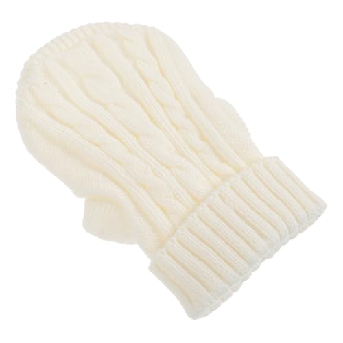 CORHAD Warmer Hundepullover für Kleine Hunde Atmungsaktiv und Sanft Polyester Wintermantel für Haustiere Kuscheliger Pullover in Cremeweiß Maschinenwaschbar und Langlebig von CORHAD