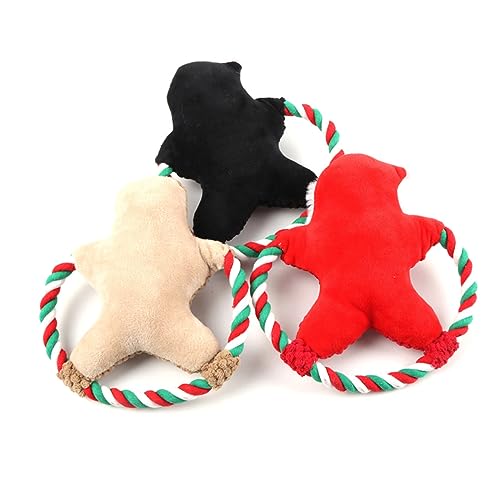 CORHAD Weihnachtliches Zähneknirschen Soundspielzeug Weiches Hundespielzeug Quietschen Interaktives Spielzeug Für Hunde Weihnachtliches Hundespielzeug Geräuschspielzeug Karikatur von CORHAD
