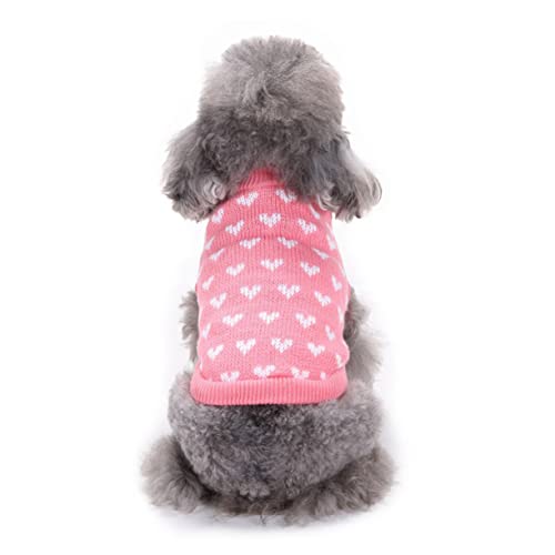 CORHAD Welpe Welpenkleidung Hunde Ostergeschenk Haustier-Overall Warmer Hund Kleider Für Den Winter Hundejacke Leichtere Hundebekleidung Katzenpullover Hundepullover Herz Hundekleidung von CORHAD