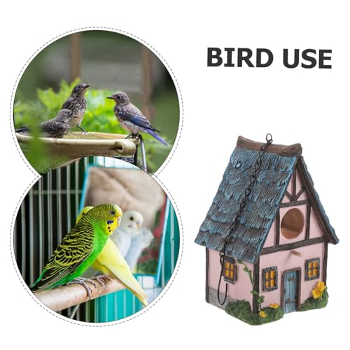 CORHAD Wetterfestes Resin Vogelhaus zum Aufhängen Stabiles Outdoor nistkasten für Garten und Balkon Dekoratives Langlebiges Vogelhäuschen aus Robustem Kunstharz Einfach zu Montieren für von CORHAD