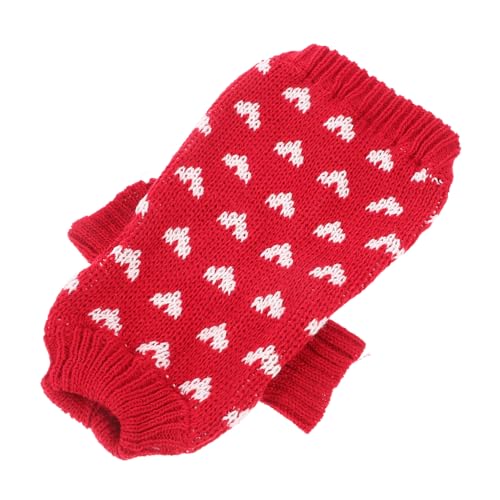 CORHAD Winterwarmer Hundepullover für Kleine Hunde Xs Weicher Hautfreundlicher Strickpullover mit Herzmuster Maschinenwaschbare Hundebekleidung für Alltag Feiertage und Valentinstag CORHAD Winterwarmer Hundepullover für Kleine Hunde Xs Weicher Hautfreundlicher Strickpullover mit Herzmuster Maschinenwaschbare Hundebekleidung für Alltag Feiertage und Valentinstag von CORHAD