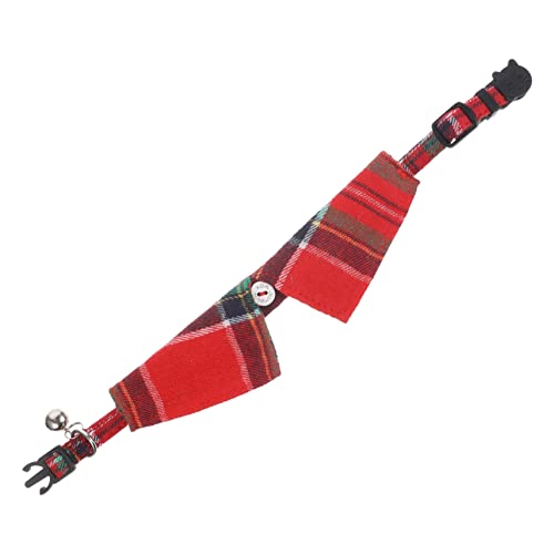 CORHAD Süßes Katzenhalsband mit Glöckchen Kariertes Katzenhalsband für Kätzchen verstellbares Haustierhalsband atmungsaktiv CORHAD Süßes Katzenhalsband mit Glöckchen Kariertes Katzenhalsband für Kätzchen verstellbares Haustierhalsband atmungsaktiv von CORHAD