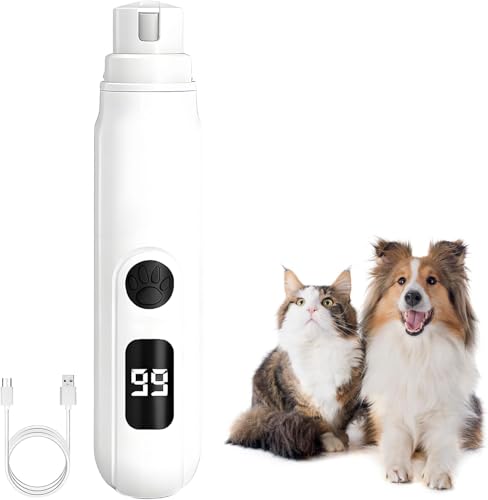 Krallenschleifer für Hunde, 2025 Neu Elektrische Krallenschere mit 3-Gang, Elektrischer Hundekrallenschneider Superleise Krallenfeile für Hunde für Große Mittelgroße Kleine Katzen Hunde Haustiere (1) von COSEN