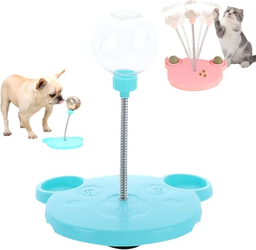 Snackspender, 2025 Neu Spielzeug zur Nahrungssuche, Pet Toy Treat Dispenser Futterspender Ball Leckerli Ball Snackball Interaktives Hundespielzeug Futterball für Hunde Katze langsames Fressen (Blau) von COSEN