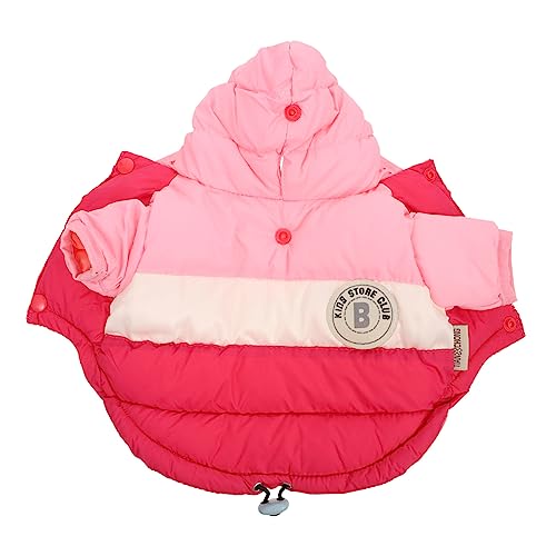 COSMEVIVI Hunde Wintermantel Baumwoll Hundemantel Wasser und Winddicht Verstellbare Kapuze für Kleine und Mittelgroße Hunde Haustier Outfit für Winteraktivitäten von COSMEVIVI