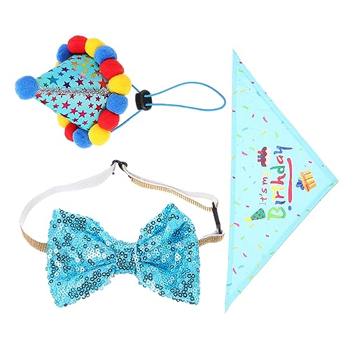 COSMEVIVI 1 Satz Dekorationszubehör Für Haustiere Hund Krawatte Halsband Haustier-geburtstagshut Hundegeburtstag Bandana Hund Haustier Halstuch Für Hunde Blue Baumwolle Polyester COSMEVIVI 1 Satz Dekorationszubehör Für Haustiere Hund Krawatte Halsband Haustier-geburtstagshut Hundegeburtstag Bandana Hund Haustier Halstuch Für Hunde Blue Baumwolle Polyester von COSMEVIVI