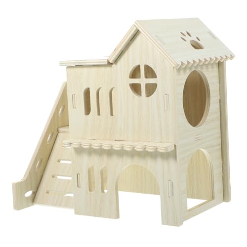 COSMEVIVI Kaninchennest Meerschweinchenhütte Hamsterversteck aus Holz Rattenhaus Haustierkäfig mit Rampe COSMEVIVI Kaninchennest Meerschweinchenhütte Hamsterversteck aus Holz Rattenhaus Haustierkäfig mit Rampe von COSMEVIVI