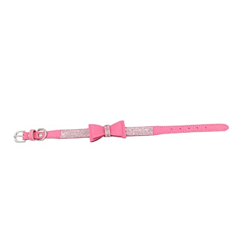 COSMEVIVI 1 Set Verstellbarer Hundekragen Hund Bowknot Kragenrhinestone Embedded Pet Collar von COSMEVIVI