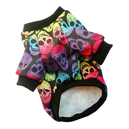 COSMEVIVI Halloween Haustier Hund Pullover Schädel Komfortable Atmungsaktive Material Hund Kleidung Haustier Party Kleidung COSMEVIVI Halloween Haustier Hund Pullover Schädel Komfortable Atmungsaktive Material Hund Kleidung Haustier Party Kleidung von COSMEVIVI