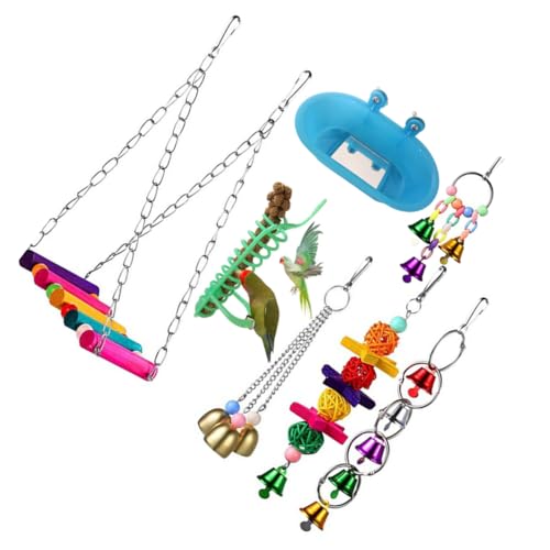 COSMEVIVI 1satz Teile Papageien Spielzeug Mit Edelstahl Aufhängung Molar-Spielzeug Schaukel Und Badewanne Für Vögel Für Käfig Und Garten COSMEVIVI 1satz Teile Papageien Spielzeug Mit Edelstahl Aufhängung Molar-Spielzeug Schaukel Und Badewanne Für Vögel Für Käfig Und Garten von COSMEVIVI