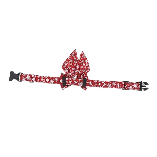 COSMEVIVI 1Stk Haustierhalsband Weihnachtshalsbänder für Katzen Katzenhalsbandseil weihnachtsbogen weihnachtsschleifen weihnachtsdeko Haustier Krawatten Kragen mit weihnachtlichem Muster rot von COSMEVIVI