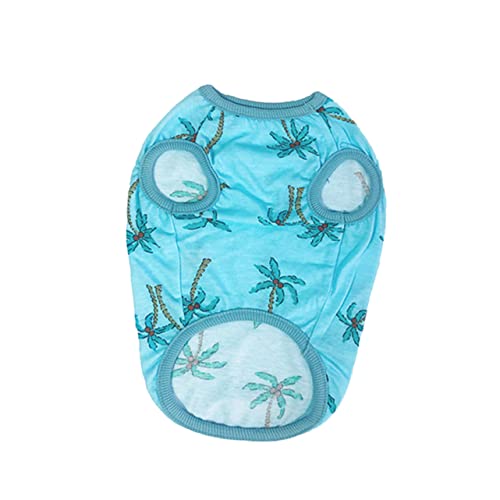 COSMEVIVI 1stück Kühlendes Hundewesten Kleine Hunde Atmungsaktives Sommeroutfit Mit Kokosbaum-Muster Für Und Outdoor-aktivitäten Bequem Und Stylisch von COSMEVIVI