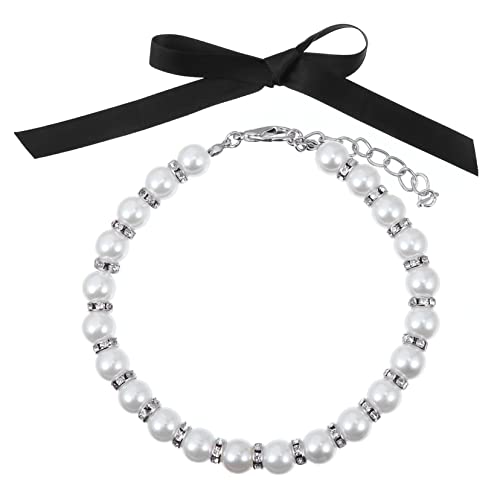 COSMEVIVI 2 Sätze Perlenhalsband Für Haustiere Halskette Mit Hundeketten Verstellbares Welpenhalsband Hundehalsketten Für Kleine Hunde Haustierhalsband Mit Perlenkette Imitationsperlen Weiß COSMEVIVI 2 Sätze Perlenhalsband Für Haustiere Halskette Mit Hundeketten Verstellbares Welpenhalsband Hundehalsketten Für Kleine Hunde Haustierhalsband Mit Perlenkette Imitationsperlen Weiß von COSMEVIVI