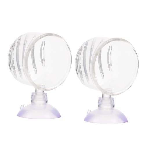 COSMEVIVI 2stücke Aquarium Futterbecher Saugnapf Futterspender Für Fische Transparentes Design Leicht Und Tragbar Für Aquarien Und Kleine Reptilien von COSMEVIVI