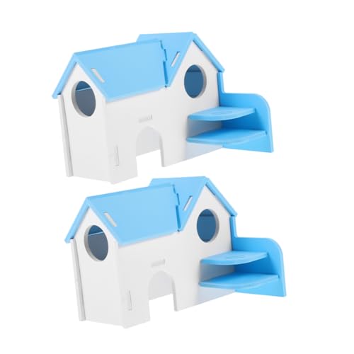 COSMEVIVI 2 Stück Hamster Ratte Hideout Chinchilla Hideout Villa Mit Leiter Haustier Käfig Hideaway von COSMEVIVI