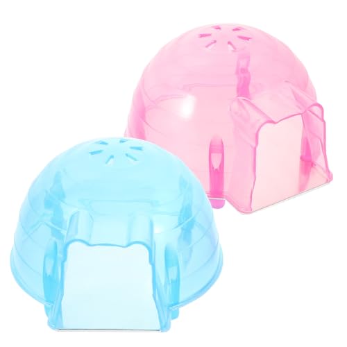 COSMEVIVI 2stücke Plastik Hamster Haus Kühlende Minihütte Für Hamster Kleines Haustierhaus Sommerkühlung Bezauberndes Design Für Und Andere Kleine Haustiere von COSMEVIVI