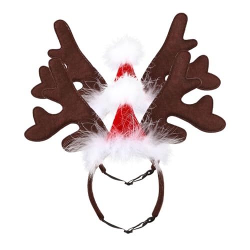 COSMEVIVI 2stücke Weihnachts-rentierkopfband Für Katzen Festliches Haustierzubehör Mit Niedlichem Design Für Feiertagsfeiern Und Fotoshootings von COSMEVIVI