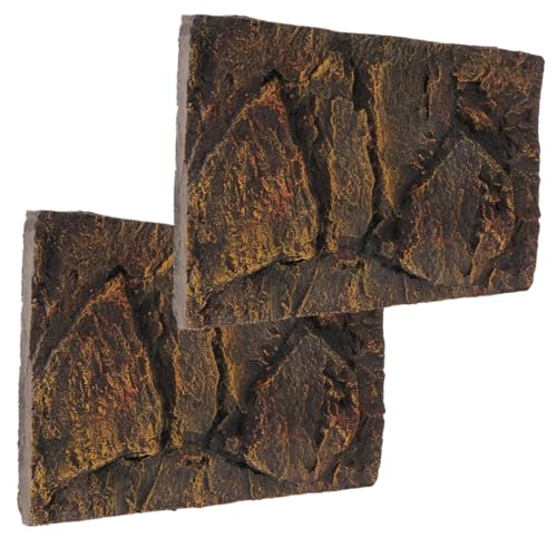 COSMEVIVI 2 Stück Reptilienbox Hintergrund, Aquarium Hintergrund, Reptilien Tank Board, Aquarium Hintergründe, Reptilien Hintergrund Für Terrarium, Schlangentank Hintergrund, Kork Terrarium von COSMEVIVI