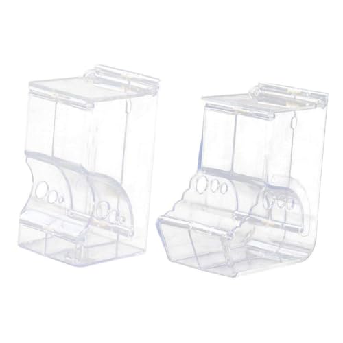 COSMEVIVI 2stücke Hamster Futterautomat Transparenter Futterspender Aus Automatische Futterstation Für Kleine Haustiere Mit Großem Öffnungsdesign Und Einfacher Befestigung Im Käfig von COSMEVIVI