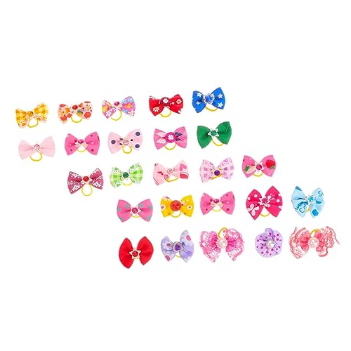 COSMEVIVI 25pcs Kleine Hund Bögen Entzückende Haustier Bowtie Dekorative Welpen Bögen Dekore (gelegentliche Farbe) von COSMEVIVI