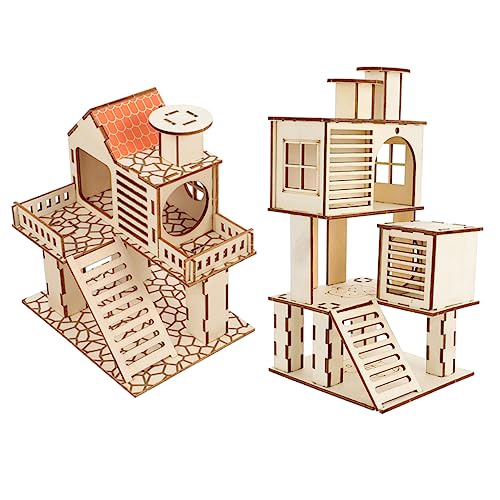 COSMEVIVI Stabile Verstecke aus Holz für Hamster Trainingsspielzeug für Haustiere 2 Stück Lebensraum für Haustiere sicher und gesund für Hamster und Ratten COSMEVIVI Stabile Verstecke aus Holz für Hamster Trainingsspielzeug für Haustiere 2 Stück Lebensraum für Haustiere sicher und gesund für Hamster und Ratten von COSMEVIVI