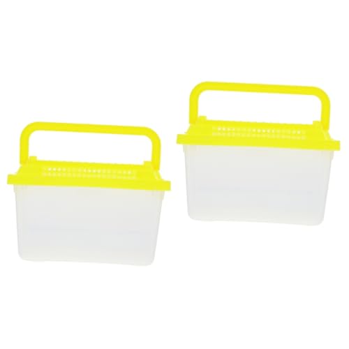 COSMEVIVI 2 Stücke Tragbare Aquarium Box Belüftung Für Schildkröte Reptil Kunststoff Handheld Träger von COSMEVIVI