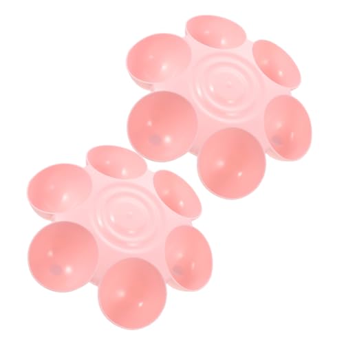 COSMEVIVI 2stücke Katzenfutter Und Wassernapf Blütenförmiges Design rutschfest Multifunktional Praktische Schalen Für Futter Und Wasser Für Haustiere Rosa von COSMEVIVI