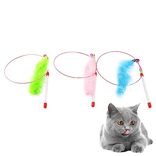 COSMEVIVI 3 STK Interaktives Spielzeug Für Katzen Angelrute Für Katzen Katzendrahtbaumler Katzen-Teaser Katze Zauberstab Kätzchenspielzeug Für Die Katzenräumung Katzenspielzeug Zauberstab COSMEVIVI 3 STK Interaktives Spielzeug Für Katzen Angelrute Für Katzen Katzendrahtbaumler Katzen-Teaser Katze Zauberstab Kätzchenspielzeug Für Die Katzenräumung Katzenspielzeug Zauberstab von COSMEVIVI